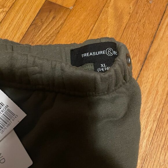 NWT Treasure & Bond Kids' Moon Graphic Green Cotton Joggers Girls XL 14 / 16 - Picture 4 of 4